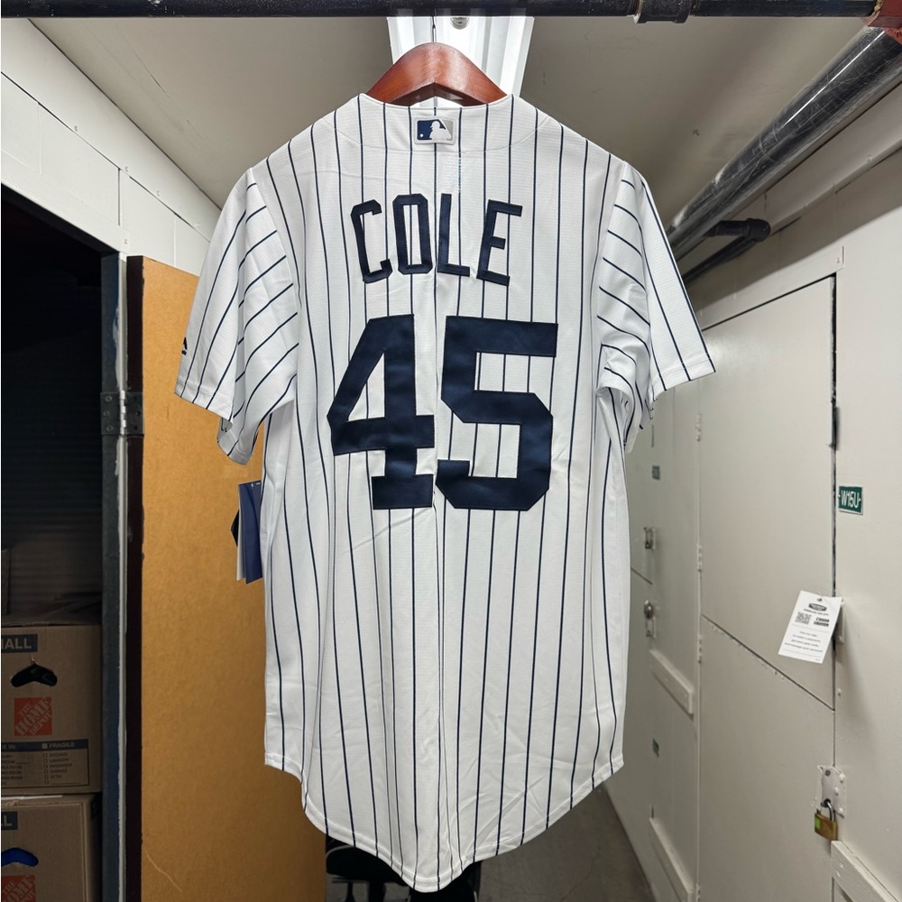 Gerrit Cole New York Yankees Pinstripe MLB Majestic Jersey